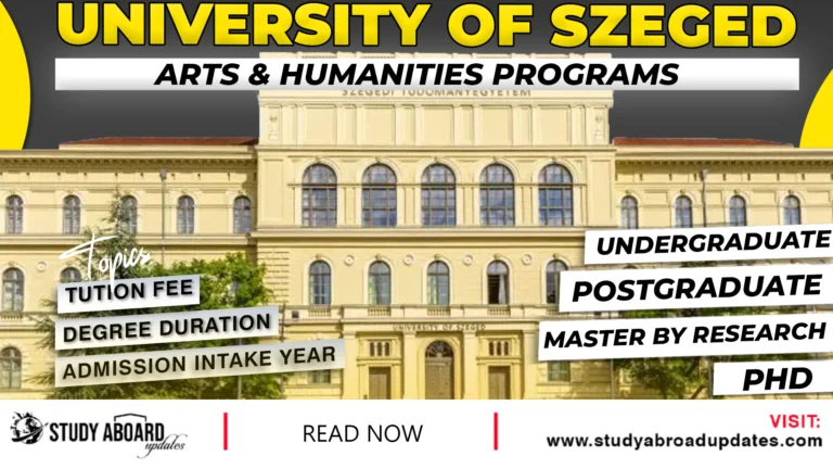 University of Szeged Arts & Humanities Programs