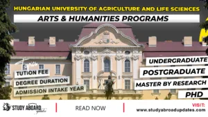 Hungarian University of Agriculture and Life Sciences Arts & Humanities Programs