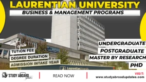Laurentian University Business & Management Programs
