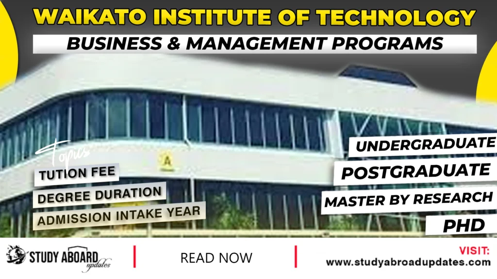 Waikato Institute of Technology Business & Management Programs