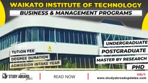 Waikato Institute of Technology Business & Management Programs