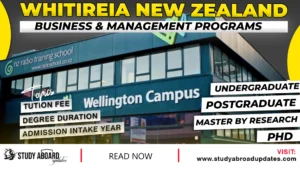 Whitireia New Zealand Business & Management Programs