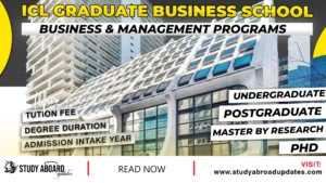 ICL Graduate Business School Business & Management Porgrams