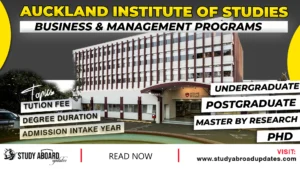 Auckland Institute of Studies Business & Management Programs
