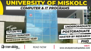 University of Miskolc Computer & IT Programs