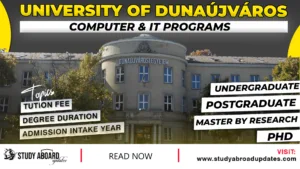University of Dunaújváros Computer & IT Programs
