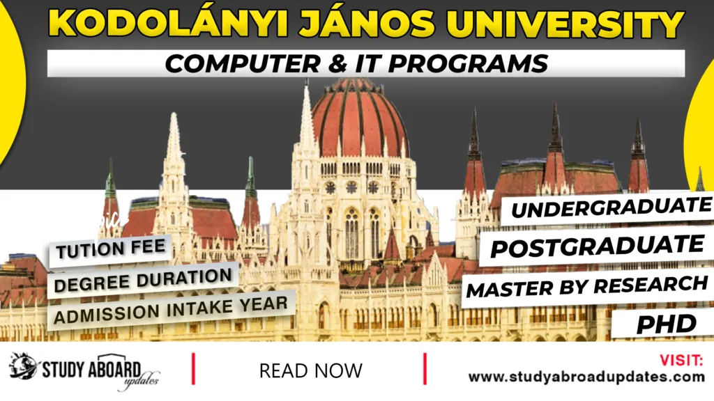 Kodolányi János University Computer & IT Programs