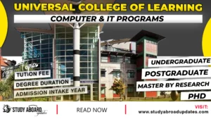 Universal College of Learning Computer & IT Programs