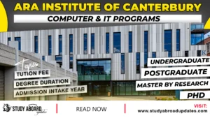 Ara Institute of Canterbury Computer & IT Programs