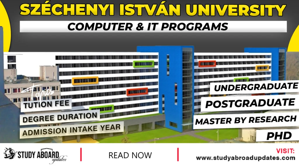 Széchenyi István University Computer & IT Programs