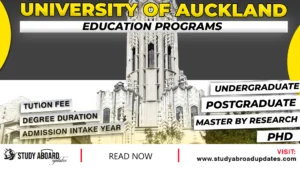 University of Auckland Education Programs
