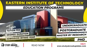 Eastern Institute of Technology Education Programs