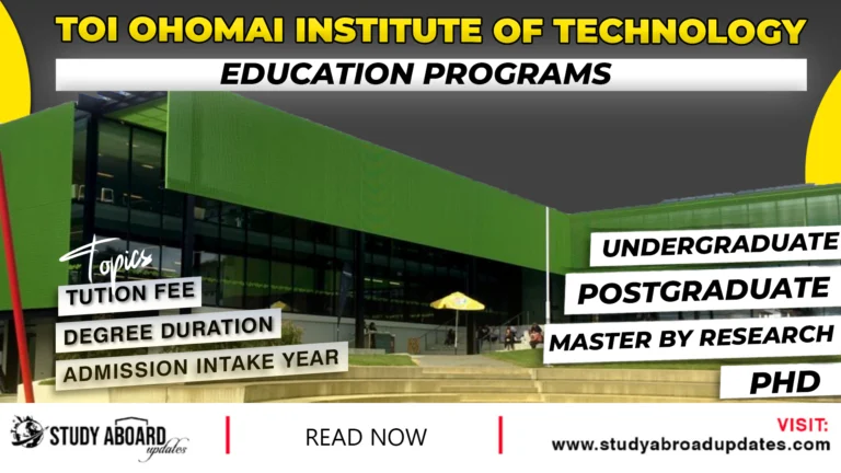 Toi Ohomai Institute of Technology Education Programs