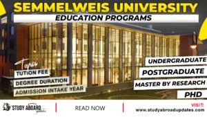 Semmelweis University Education Programs