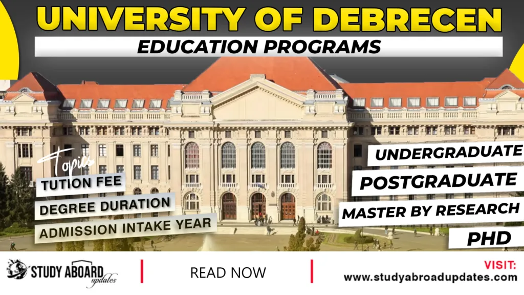 University of Debrecen Education Programs