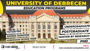 University of Debrecen Education Programs