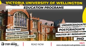 Victoria University of Wellington Education Programs