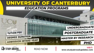 University of Canterbury Education Programs