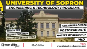 University of Sopron Engineering & Technology Programs