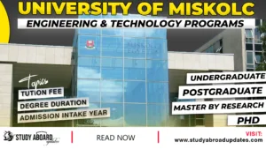 University of Miskolc Engineering & Technology Programs
