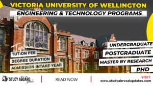 Victoria University of Wellington Engineering & Technology Programs
