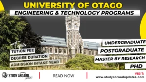 University of Otago Engineering & Technology Programs