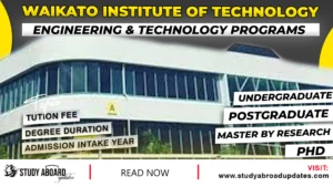 Waikato Institute of Technology Engineering & Technology Programs
