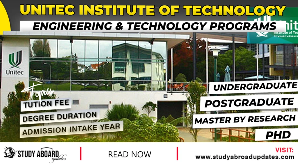 Unitec Institute of Technology Engineering & Technology Programs