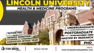 Lincoln University Health & Medicine Programs