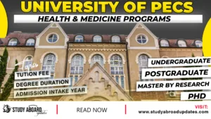 University of Pecs Health & Medicine Programs