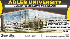 Adler University Health & Medicine Programs