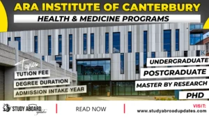 Ara Institute of Canterbury Health & Medicine Programs