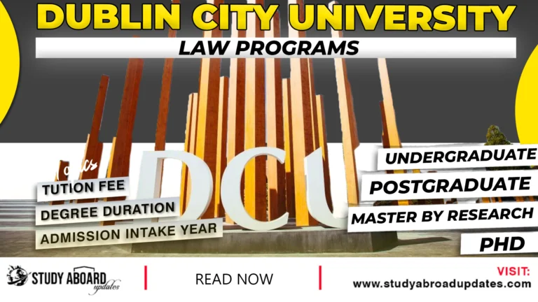 Dublin City University Law Programs