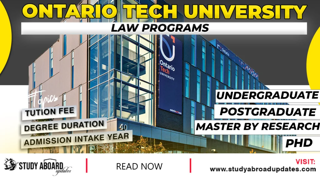 Ontario Tech University Law Programs