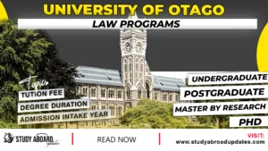 University of Otago Law Programs