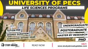 University of Pecs Life Sciences Programs