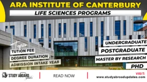 Ara Institute of Canterbury Life Sciences Programs