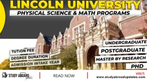 Lincoln University Physical Science & Math Programs