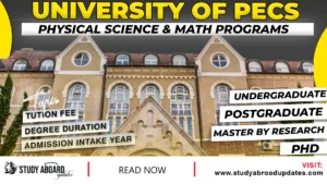 University of Pecs Physical Science & Math Programs