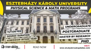 Eszterházy Károly University Physical Science & Math Programs