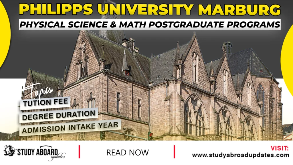 Physical Science & Math Postgraduate