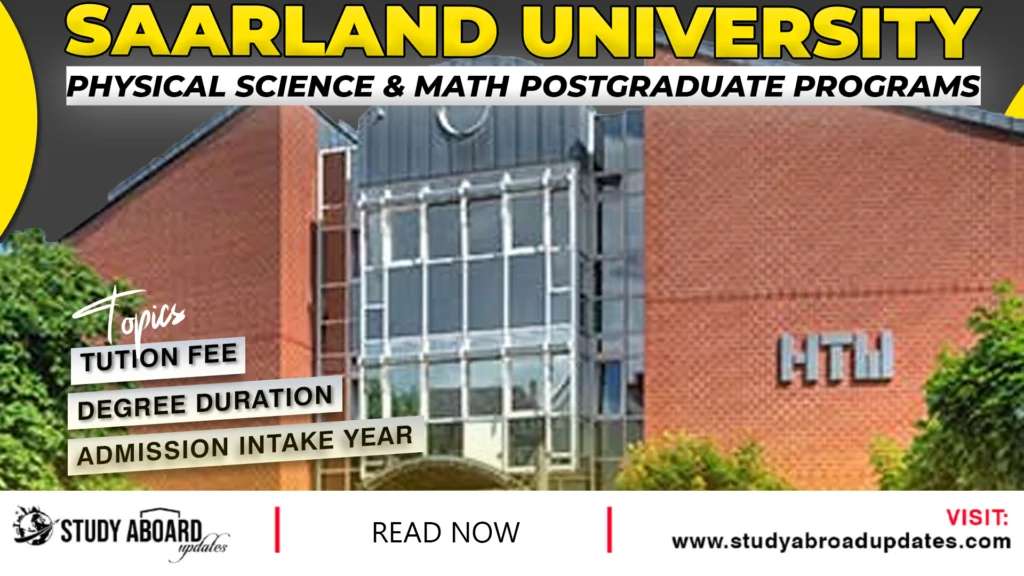 Physical Science & Math Postgraduate