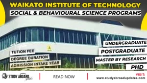 Waikato Institute of Technology Social & Behavioural Science Programs