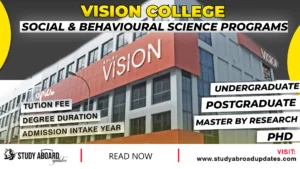 Vision College Social & Behavioural Science Programs