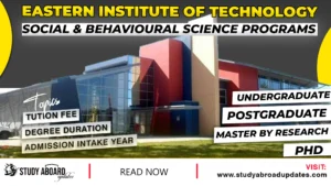 Eastern Institute of Technology Social & Behavioural Science Programs