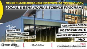 Nelson Marlborough Institute of Technology Social & Behavioural Science Programs