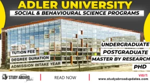 Adler University Social & Behavioural Science Programs