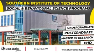 Southern Institute of Technology Social & Behavioural Science Programs