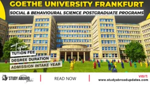 Social & Behavioural Science Postgraduate