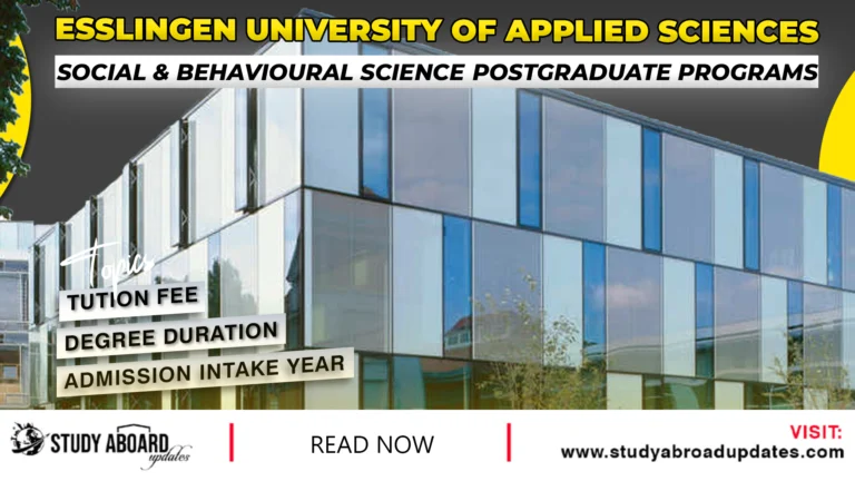 Social & Behavioural Science Postgraduate